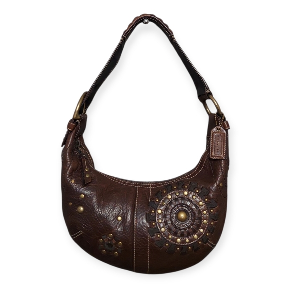 Coach Y2K Vintage Mia Studded Leather Small Hobo Bag Great Condition - Picture 1 of 11